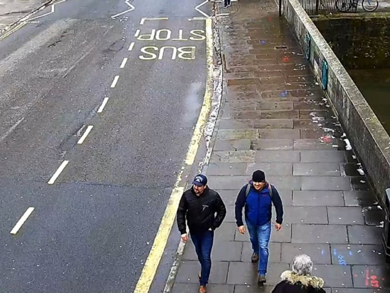 CCTV image released by British police showing Novichok poisoning suspects